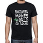 Engineer World Goes Round Mens Short Sleeve Round Neck T-Shirt 00082 - Black / S - Casual