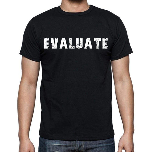 Evaluate Mens Short Sleeve Round Neck T-Shirt Black T-Shirt En