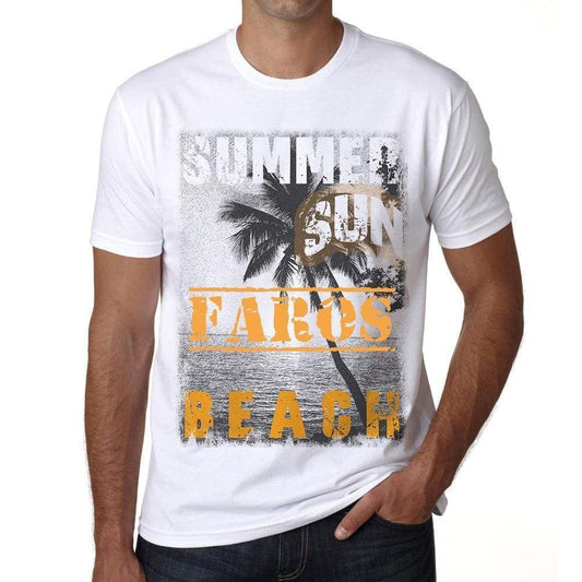 Faros Mens Short Sleeve Round Neck T-Shirt - Casual
