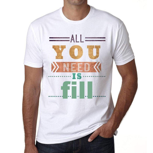 Fill Mens Short Sleeve Round Neck T-Shirt 00025 - Casual