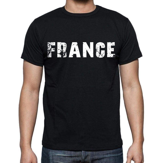 France T-Shirt For Men Short Sleeve Round Neck Black T Shirt For Men - T-Shirt