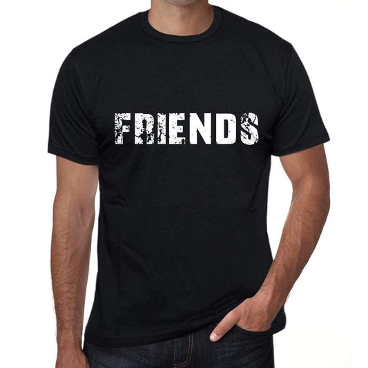 friends Mens Vintage T shirt Black Birthday Gift 00555 - Ultrabasic