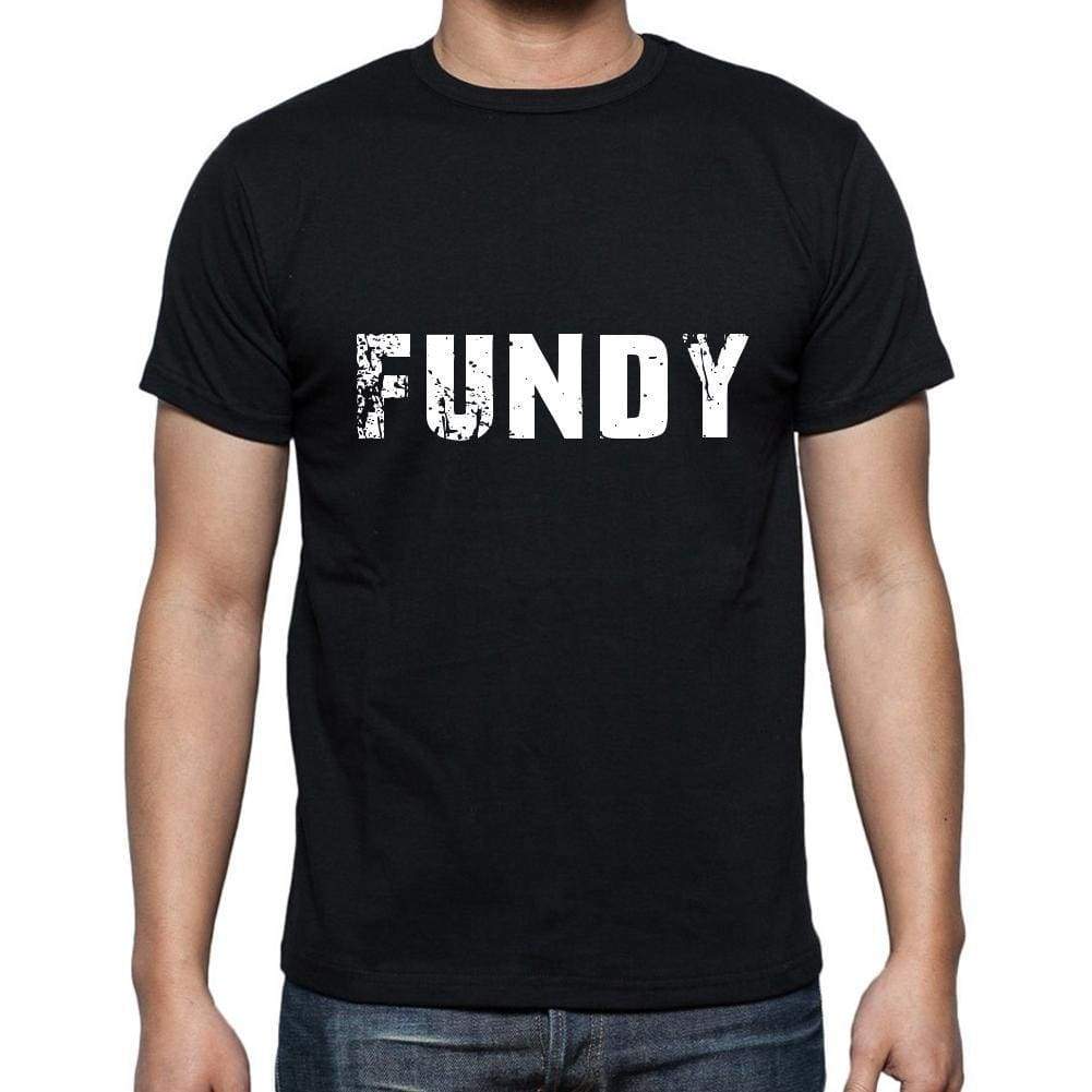 Fundy Mens Short Sleeve Round Neck T-Shirt 5 Letters Black Word 00006 - Casual