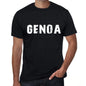 Genoa Mens Retro T Shirt Black Birthday Gift 00553 - Black / Xs - Casual