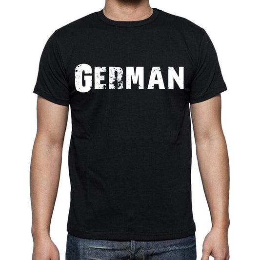 German Mens Short Sleeve Round Neck T-Shirt Black T-Shirt En