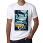 Gold Pura Vida Beach Name White Mens Short Sleeve Round Neck T-Shirt 00292 - White / S - Casual