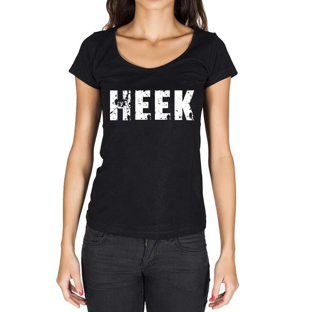 Heek German Cities Black Womens Short Sleeve Round Neck T-Shirt 00002 - Casual