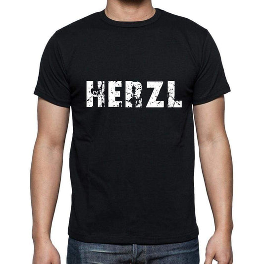 Herzl Mens Short Sleeve Round Neck T-Shirt 5 Letters Black Word 00006 - Casual