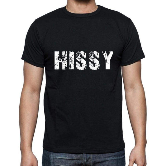 Hissy Mens Short Sleeve Round Neck T-Shirt 5 Letters Black Word 00006 - Casual
