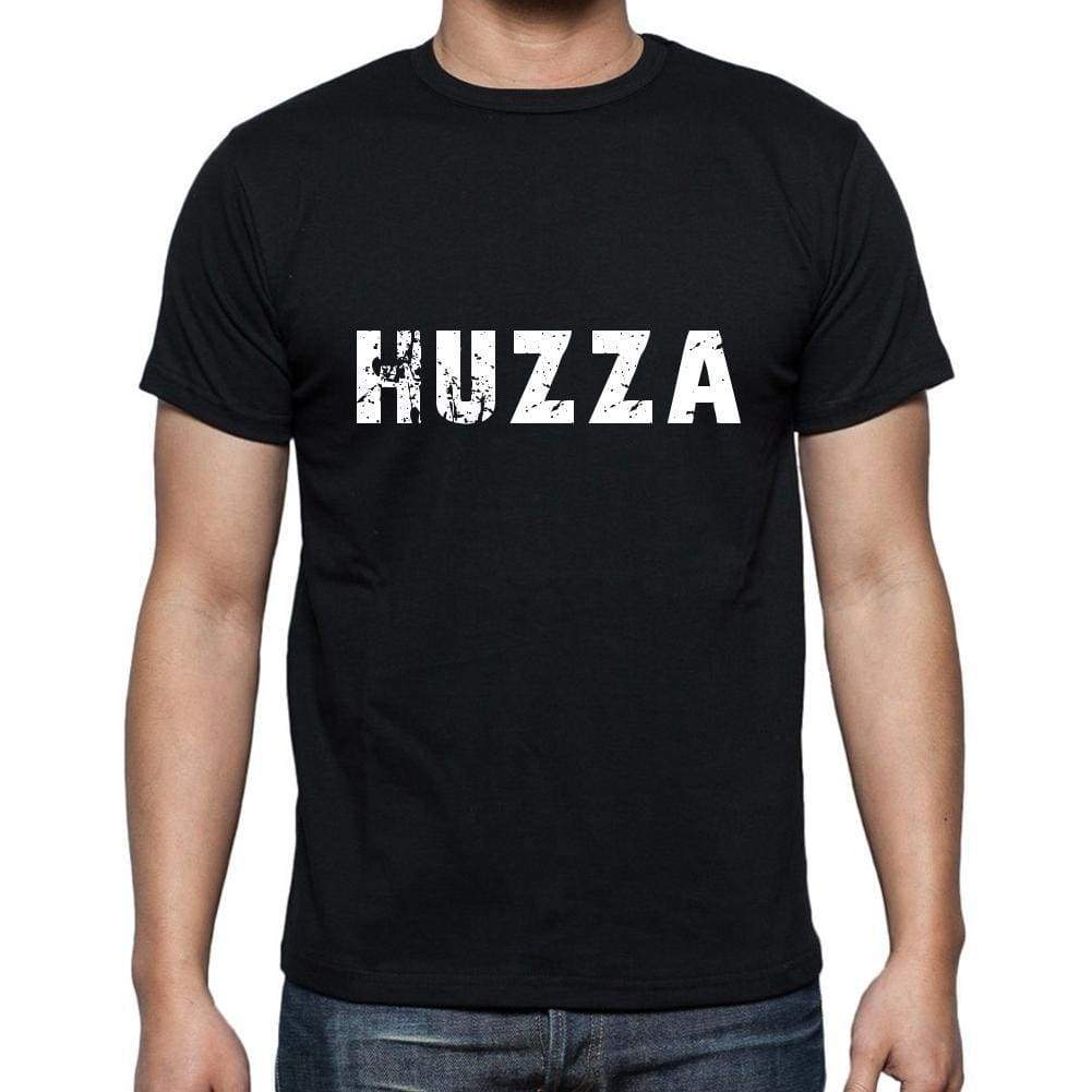 Huzza Mens Short Sleeve Round Neck T-Shirt 5 Letters Black Word 00006 - Casual