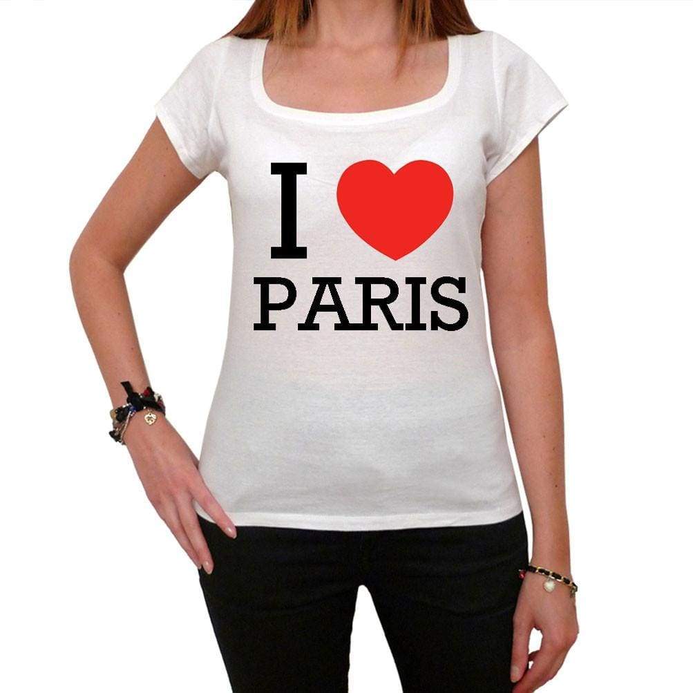 I Love Paris Gift Girl T-Shirt For Women Short Sleeve Cotton Tshirt Women T Shirt Gift - T-Shirt