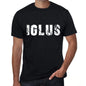 Iglus Mens Retro T Shirt Black Birthday Gift 00553 - Black / Xs - Casual