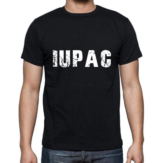 Iupac Mens Short Sleeve Round Neck T-Shirt 5 Letters Black Word 00006 - Casual