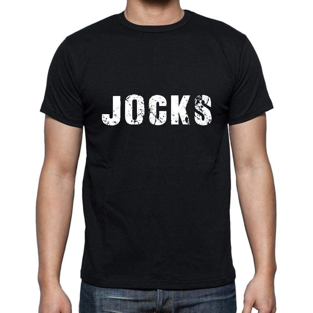 Jocks Mens Short Sleeve Round Neck T-Shirt 5 Letters Black Word 00006 - Casual