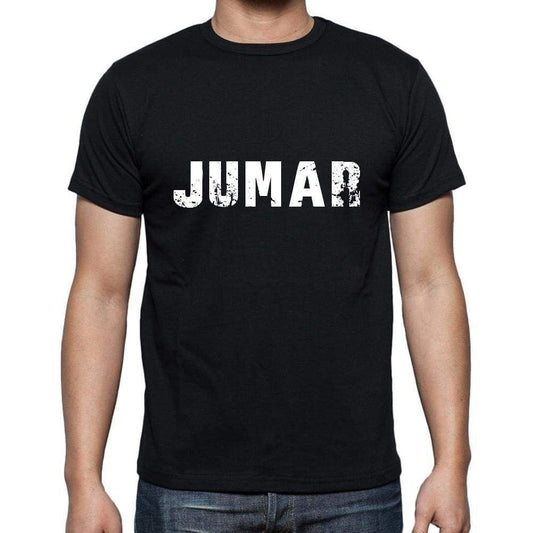 Jumar Mens Short Sleeve Round Neck T-Shirt 5 Letters Black Word 00006 - Casual