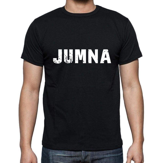 Jumna Mens Short Sleeve Round Neck T-Shirt 5 Letters Black Word 00006 - Casual