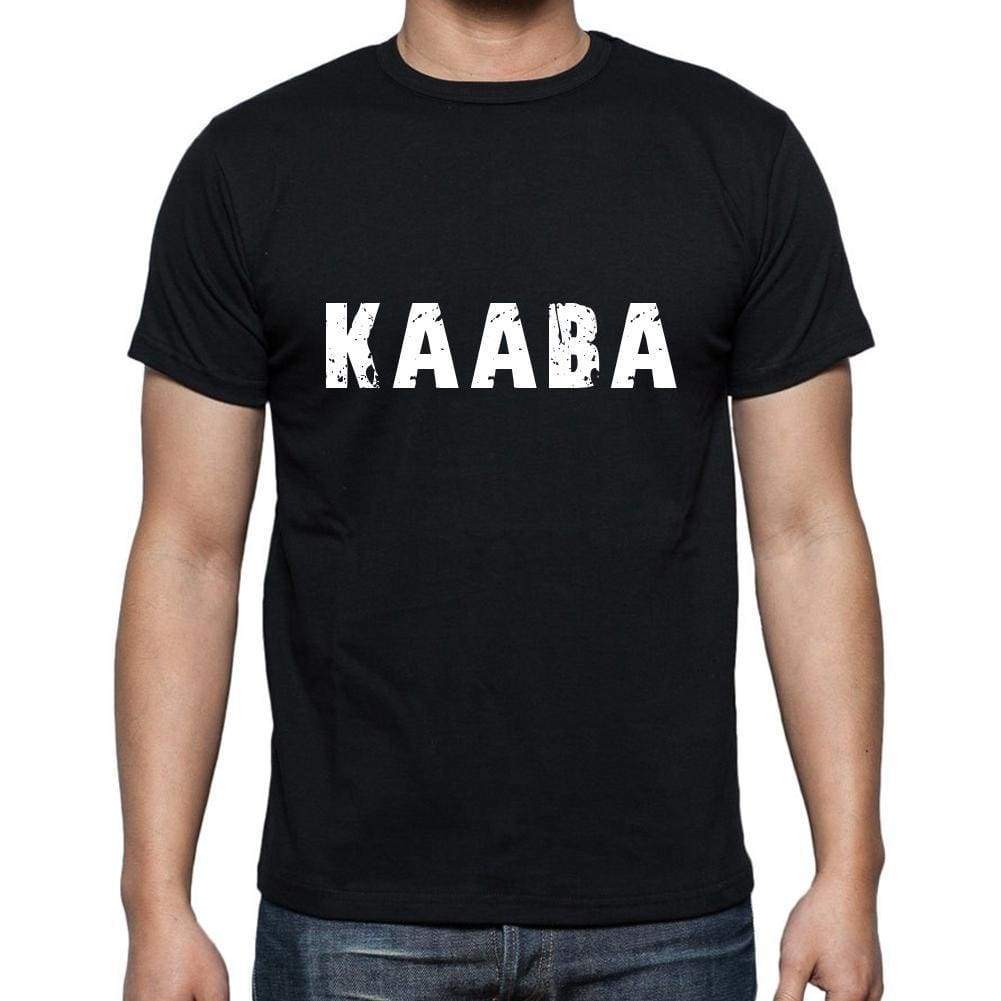 Kaaba Mens Short Sleeve Round Neck T-Shirt 5 Letters Black Word 00006 - Casual