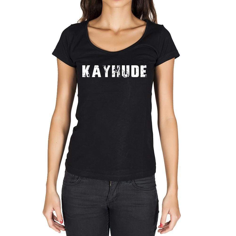 Kayhude German Cities Black Womens Short Sleeve Round Neck T-Shirt 00002 - Casual