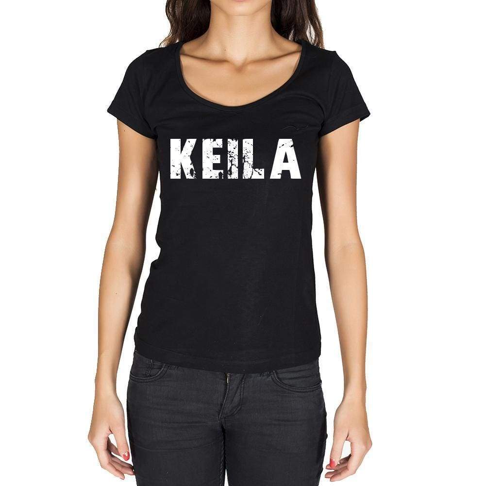 Keila German Cities Black Womens Short Sleeve Round Neck T-Shirt 00002 - Casual