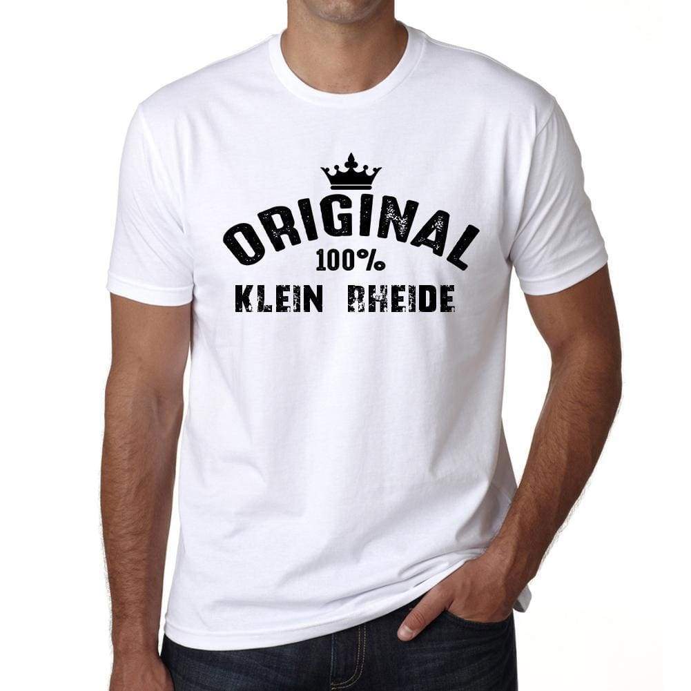 Klein Rheide 100% German City White Mens Short Sleeve Round Neck T-Shirt 00001 - Casual