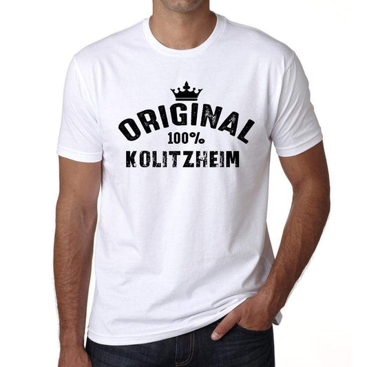 Kolitzheim 100% German City White Mens Short Sleeve Round Neck T-Shirt 00001 - Casual