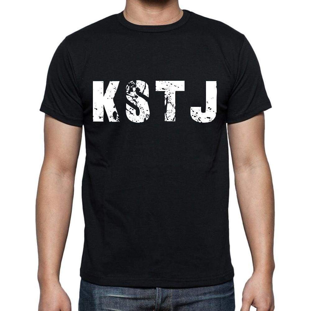 Kstj Mens Short Sleeve Round Neck T-Shirt 4 Letters Black - Casual