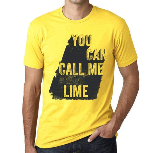 Lime You Can Call Me Lime Mens T Shirt Yellow Birthday Gift 00537 - Yellow / Xs - Casual