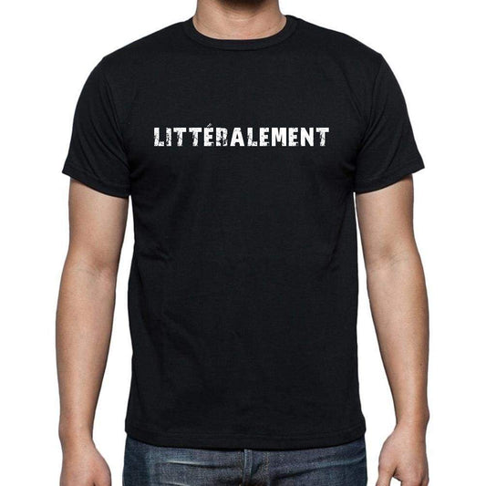 Littéralement French Dictionary Mens Short Sleeve Round Neck T-Shirt 00009 - Casual