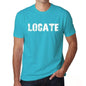 Locate Mens Short Sleeve Round Neck T-Shirt - Blue / S - Casual