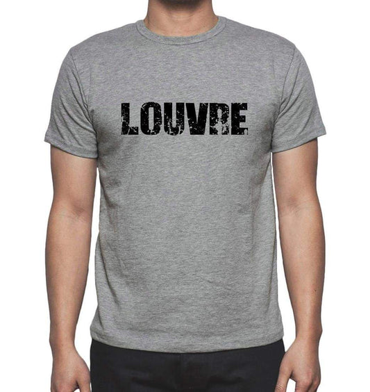 Louvre Grey Mens Short Sleeve Round Neck T-Shirt 00018 - Grey / S - Casual