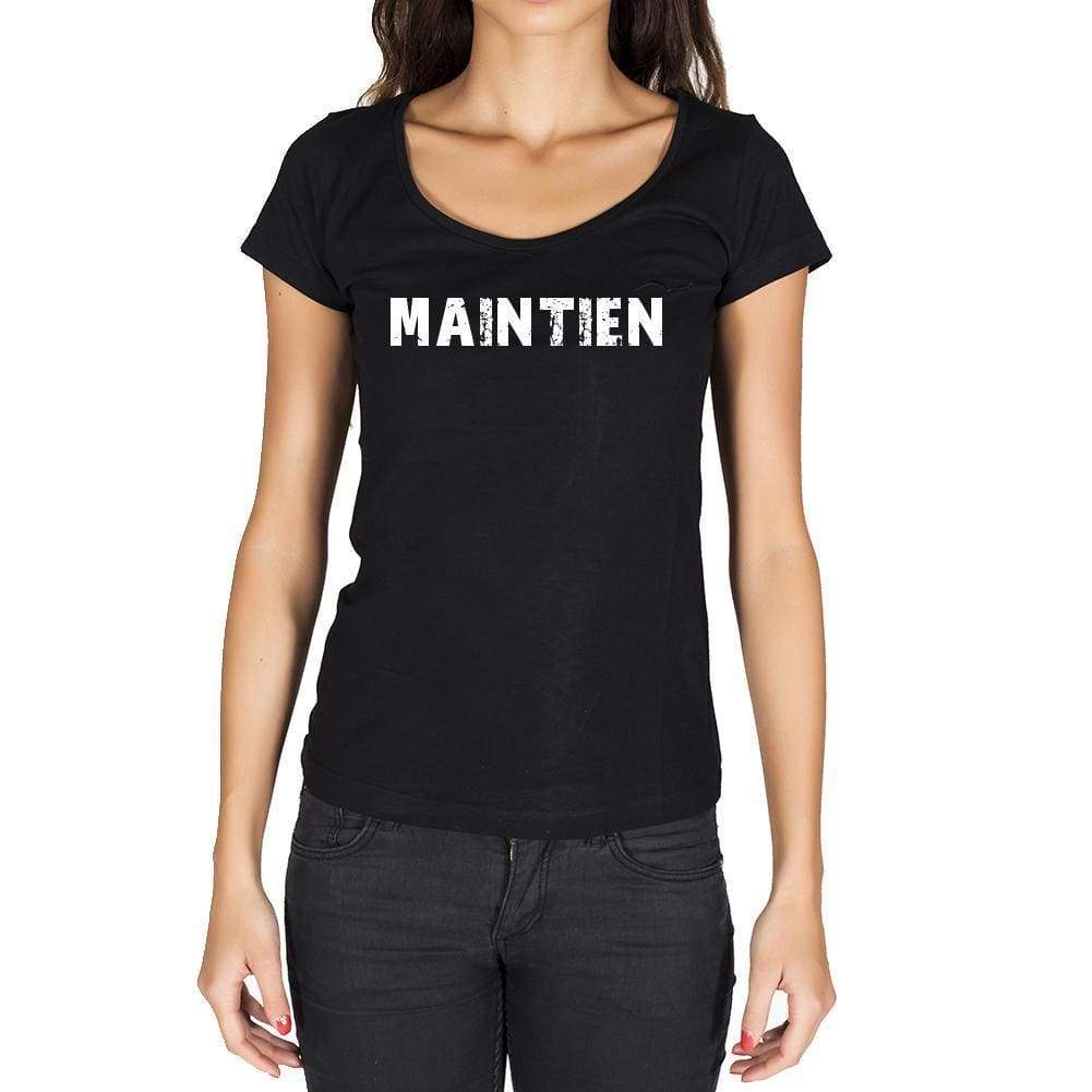 Maintien French Dictionary Womens Short Sleeve Round Neck T-Shirt 00010 - Casual