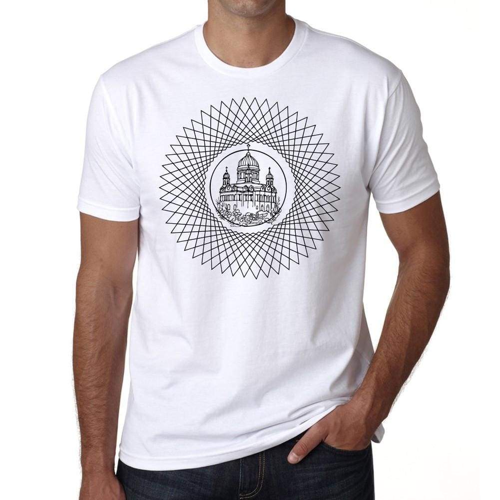 Mandala 5 H Mens White Tee 100% Cotton 00175