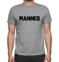 Manned Grey Mens Short Sleeve Round Neck T-Shirt 00018 - Grey / S - Casual
