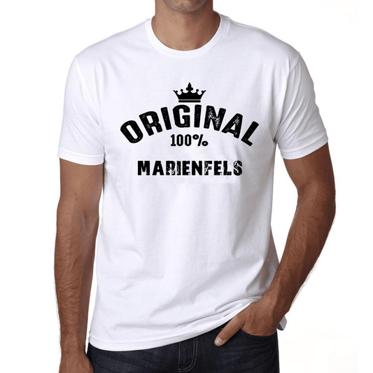 Marienfels 100% German City White Mens Short Sleeve Round Neck T-Shirt 00001 - Casual