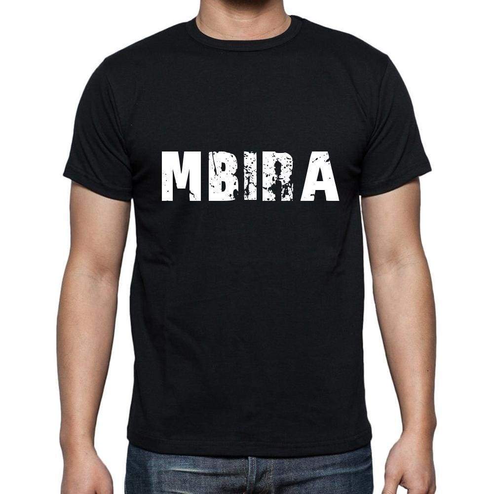 Mbira Mens Short Sleeve Round Neck T-Shirt 5 Letters Black Word 00006 - Casual