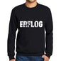 Mens Printed Graphic Sweatshirt Popular Words Erflog Deep Black - Deep Black / Small / Cotton - Sweatshirts