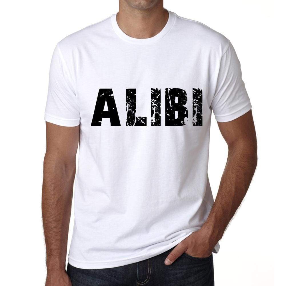 Mens Tee Shirt Vintage T Shirt Alibi X-Small White 00561 - White / Xs - Casual