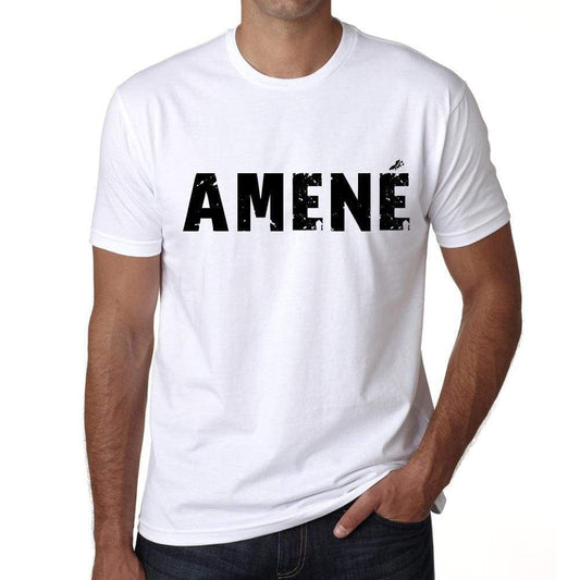 Mens Tee Shirt Vintage T Shirt Amené X-Small White 00561 - White / Xs - Casual