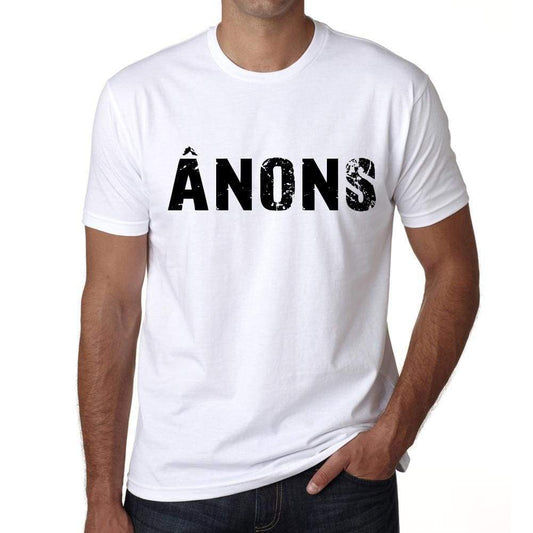 Mens Tee Shirt Vintage T Shirt Ânons X-Small White 00561 - White / Xs - Casual