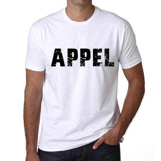 Mens Tee Shirt Vintage T Shirt Appel X-Small White 00561 - White / Xs - Casual