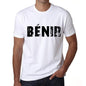 Mens Tee Shirt Vintage T Shirt Bénir X-Small White 00561 - White / Xs - Casual
