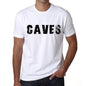 Mens Tee Shirt Vintage T Shirt Caves X-Small White 00561 - White / Xs - Casual