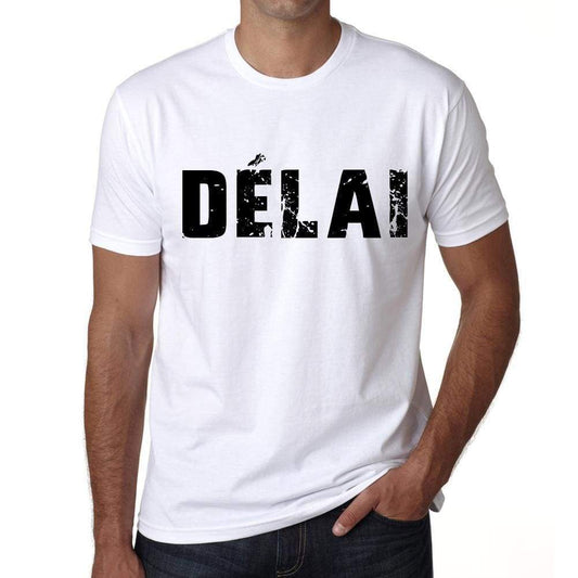 Mens Tee Shirt Vintage T Shirt Délai X-Small White 00561 - White / Xs - Casual