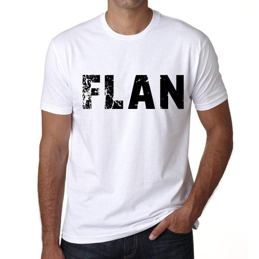 Mens Tee Shirt Vintage T Shirt Flan X-Small White 00560 - White / Xs - Casual