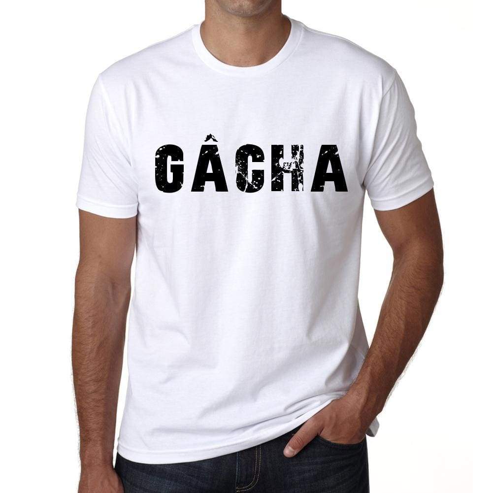 Mens Tee Shirt Vintage T Shirt Gâcha X-Small White 00561 - White / Xs - Casual