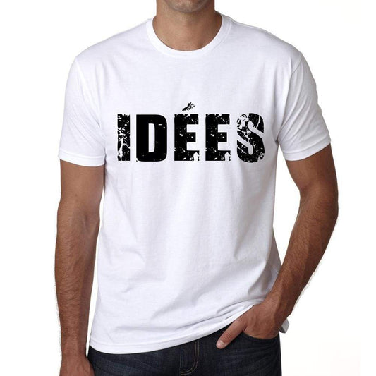 Mens Tee Shirt Vintage T Shirt Idèes X-Small White 00561 - White / Xs - Casual