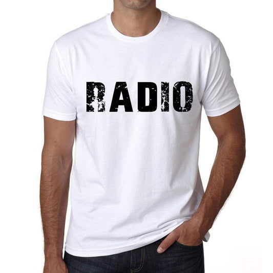 Mens Tee Shirt Vintage T Shirt Radio X-Small White - White / Xs - Casual