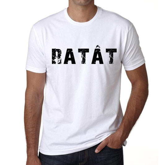 Mens Tee Shirt Vintage T Shirt Ratât X-Small White - White / Xs - Casual