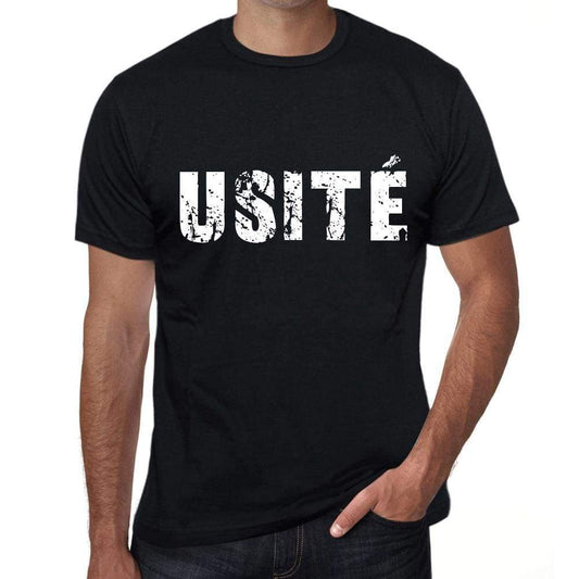 Mens Tee Shirt Vintage T Shirt Usité X-Small Black 00558 - Black / Xs - Casual