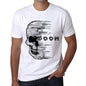 Mens Vintage Tee Shirt Graphic T Shirt Anxiety Skull Doom White - White / Xs / Cotton - T-Shirt